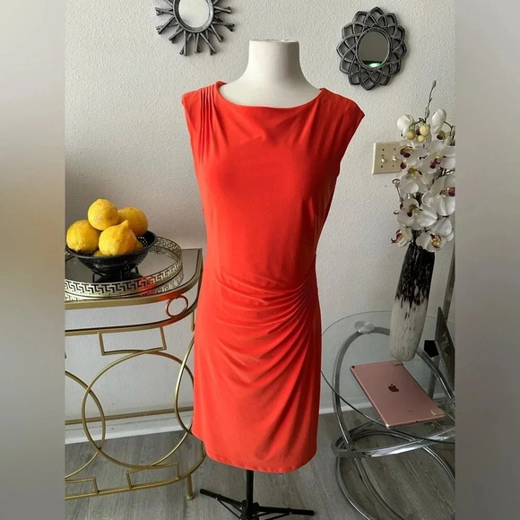 Lauren Ralph Lauren beautiful orange sundress Sz 8 - Picture 1 of 6